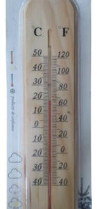 Termómetro De Pared Madera 27x6 Cms Especial Cocina