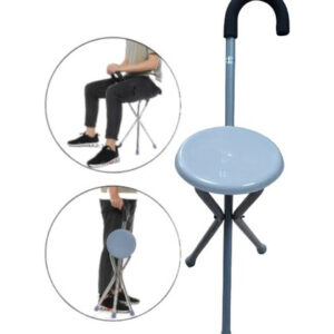 Bastón Con Asiento Plegable Alta Calidad Piso Plegable