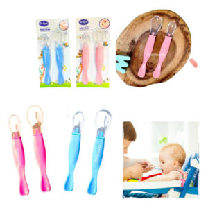 Pack De 2 Cucharas De Silicona Para Bebe Tc