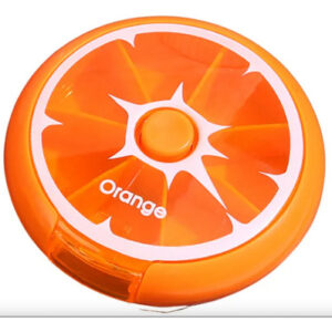 Organizador Pastillas , Pastillero Para El Dia A Dia Naranjo